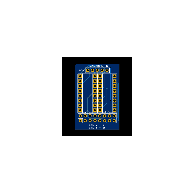 SIMVIM LED 74HC595 PCB for 16 LEDs