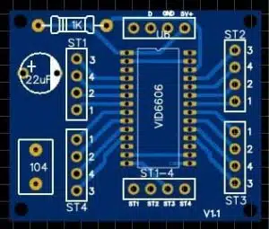 Vid 6606 stepper motor driver pcb