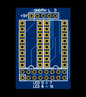 74hc595 dual chip conenction board