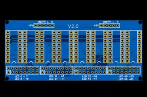 74hc595 six chip conenction board