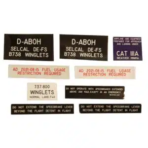 Decals Sticker set for Main instrument Panel (MIP) 737 Simulator